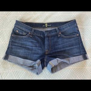 7 for All Mankind Roll-Up Denim Shorts, 29